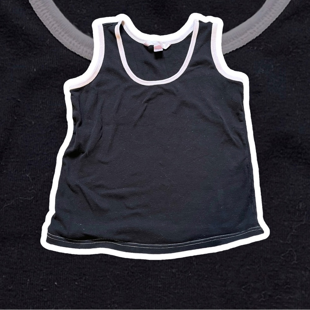 Y2K, black and pink, Victoria’s Secret pajamas crop top